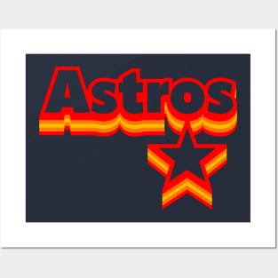 Astros and Star Retro Posters and Art